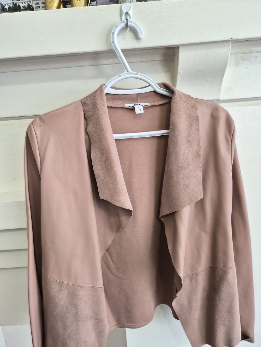 Light Mauve Open-Front Jacket - Luxe Fashionz
